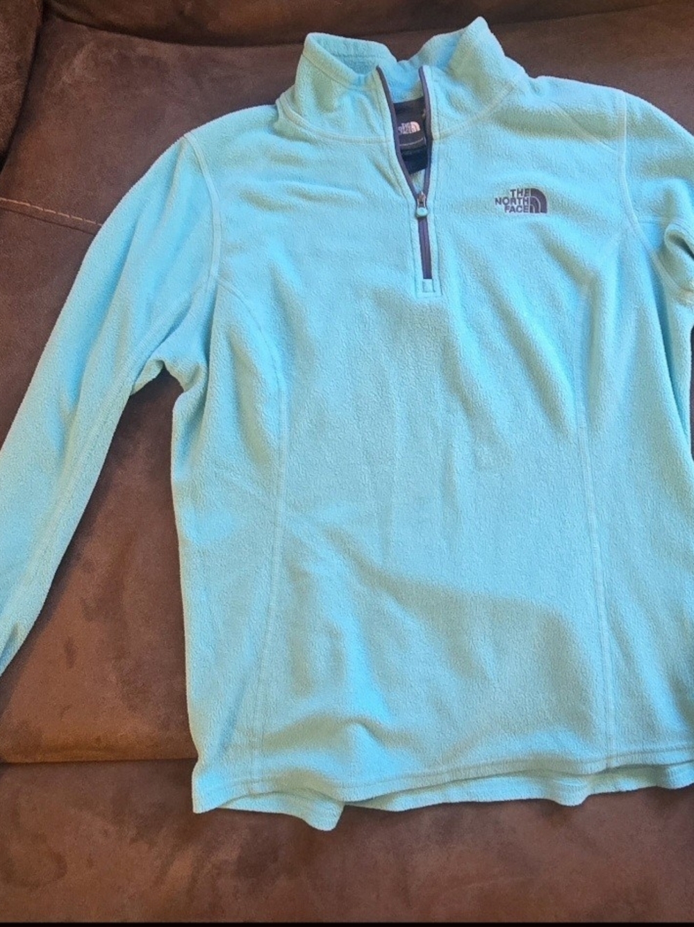 The North Face Women’s Light Blue Quarter-Zip Fleece Sweater